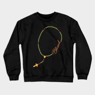 Blessed Colorful Rosary Fall Typography Thanksgiving Crewneck Sweatshirt